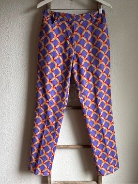 Averardo Bessi Geometric Print Trousers Vintage sz: IT 46/US 12